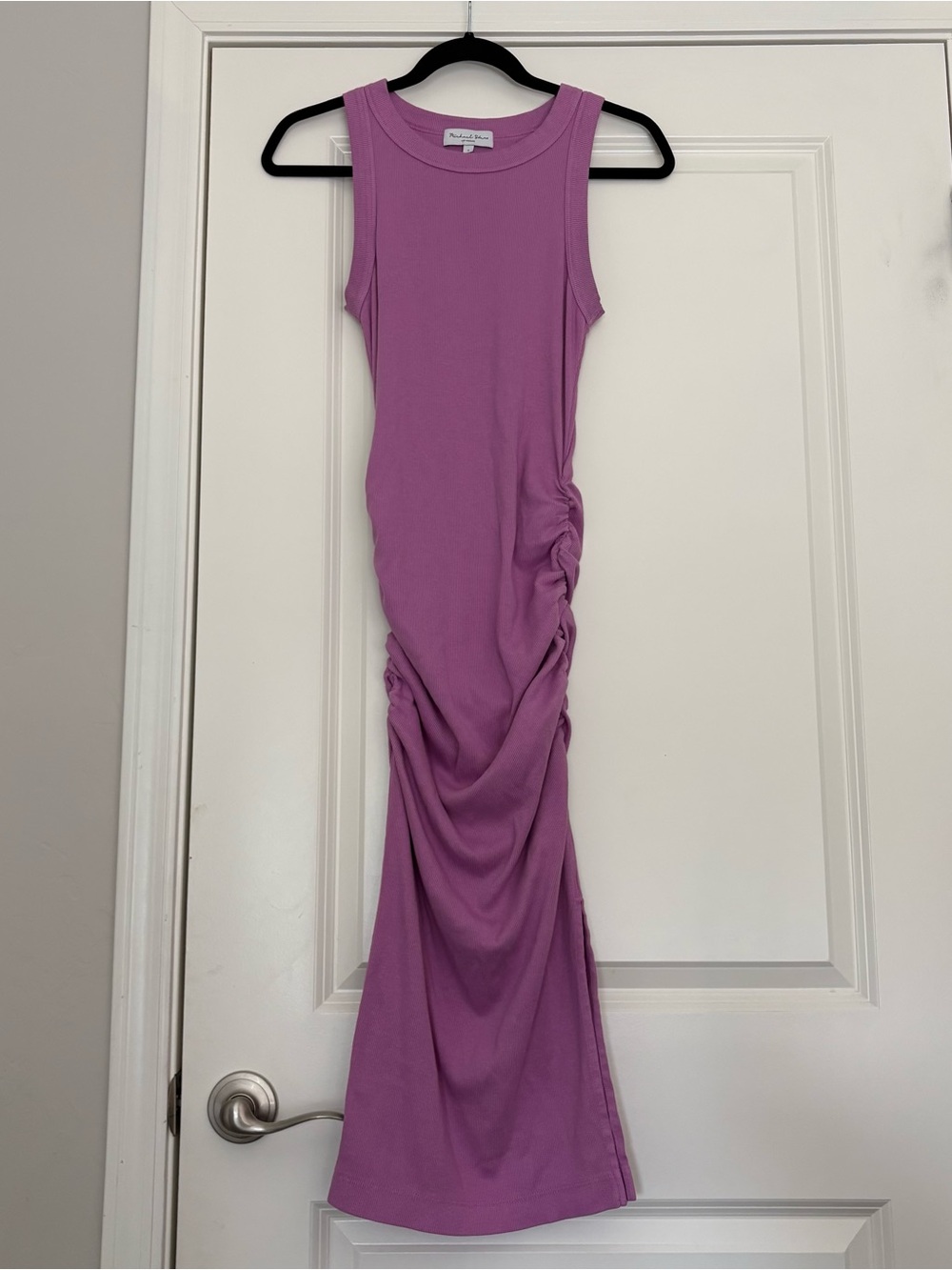 Revolve Michael Stars Women’s Pink Sleeveless Ruched Bodycon Midi Dress